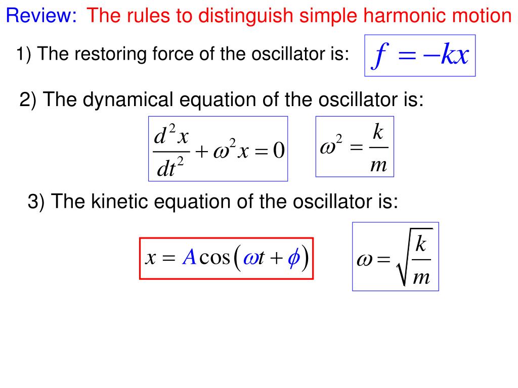 ppt-the-rules-to-distinguish-simple-harmonic-motion-powerpoint