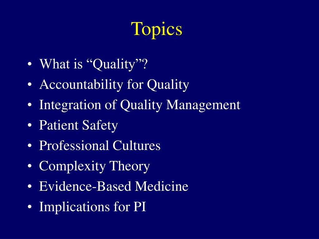 quality management topics for thesis