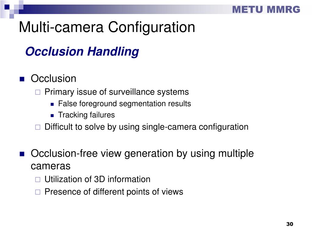 PPT Multicamera Video Surveillance Detection, Occlusion Handling