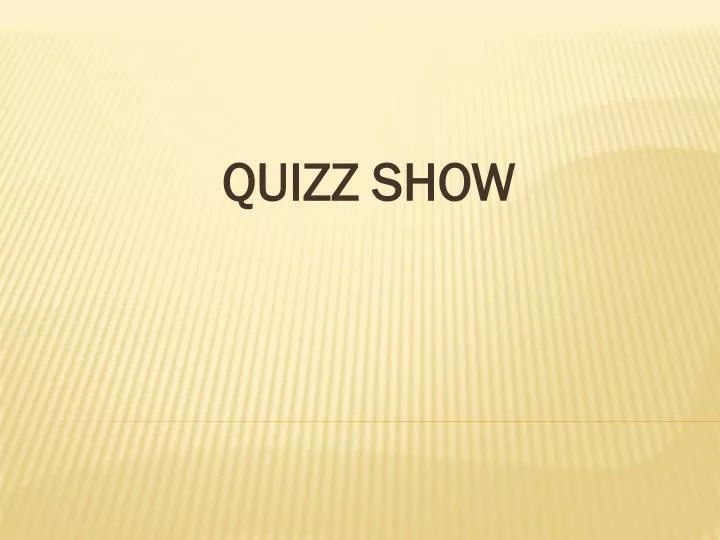 quizz show n.