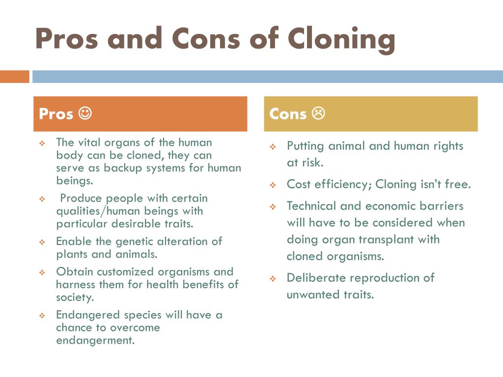 The Pros And Cons Of Cloning