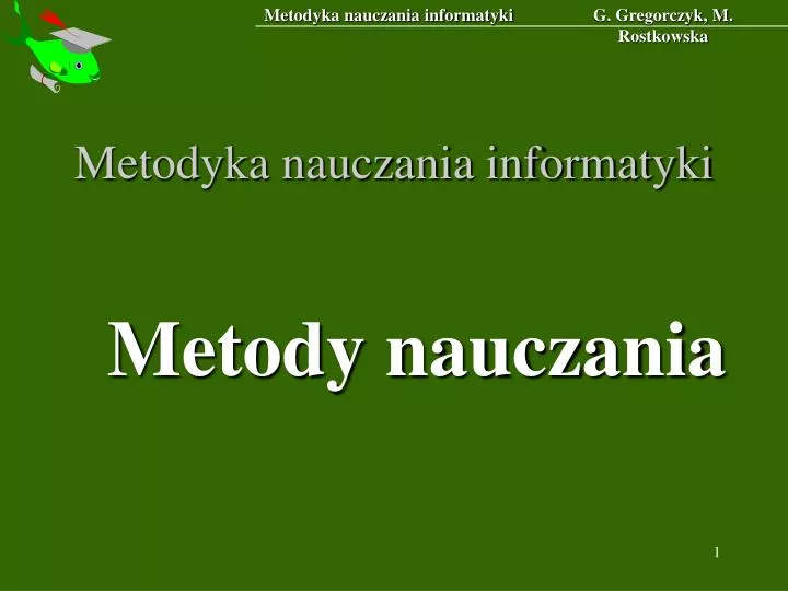 PPT - Metodyka Nauczania Informatyki PowerPoint Presentation, Free ...