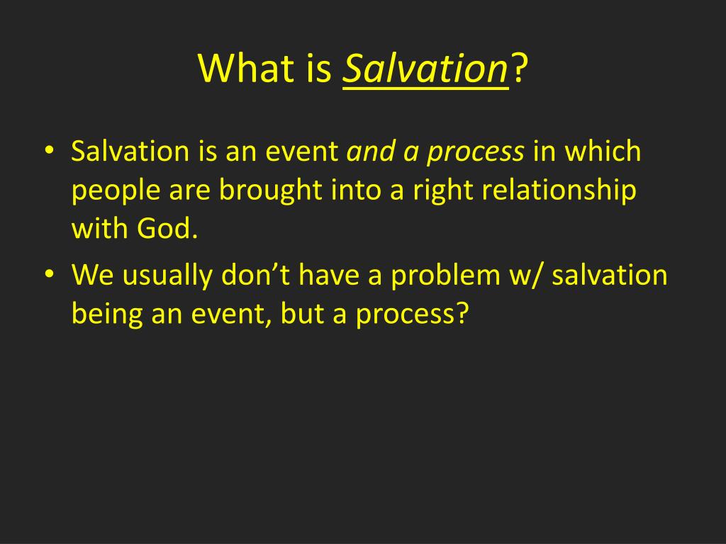 what does salvation mean essay