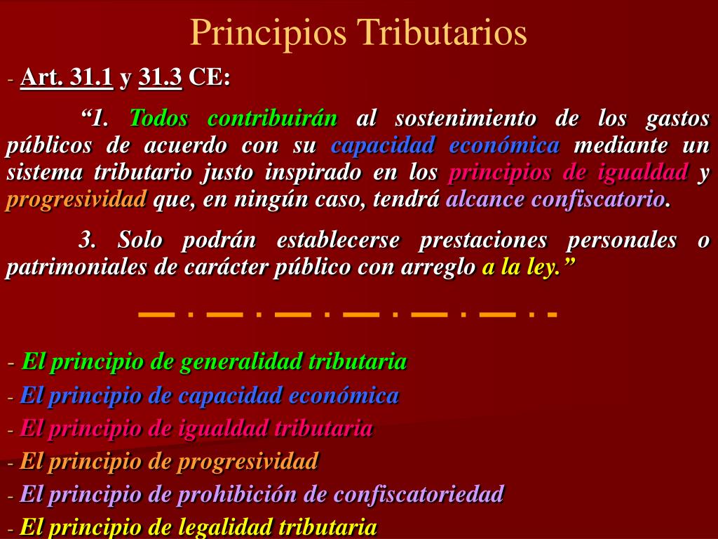 PPT - Los Principios Constitucionales Tributarios PowerPoint ...