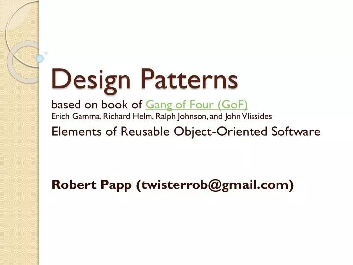 design patterns powerpoint presentation