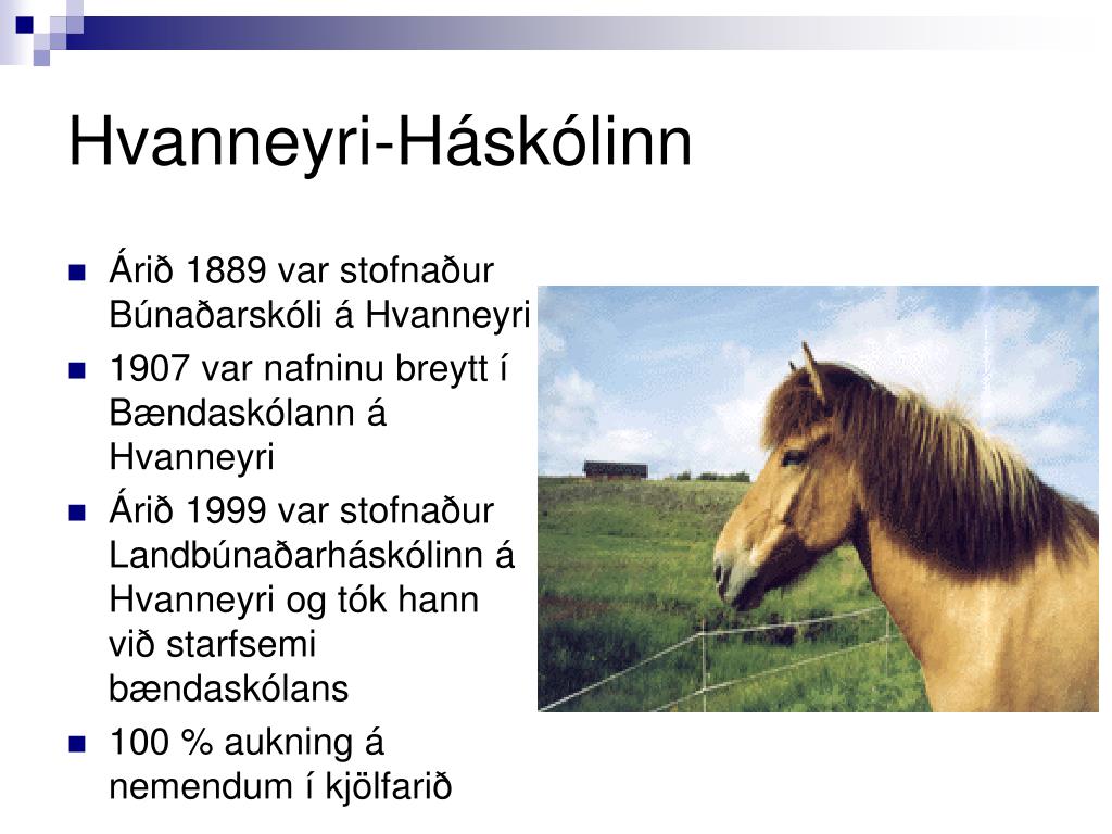 PPT - Landbúnaðarhéraðið Hvanneyri PowerPoint Presentation, free ...