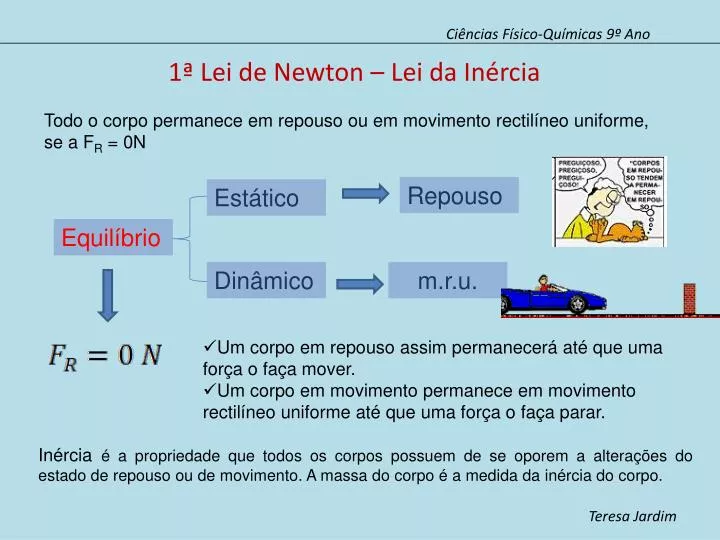 PPT - 1ª Lei de Newton – Lei da Inércia PowerPoint Presentation, free ...
