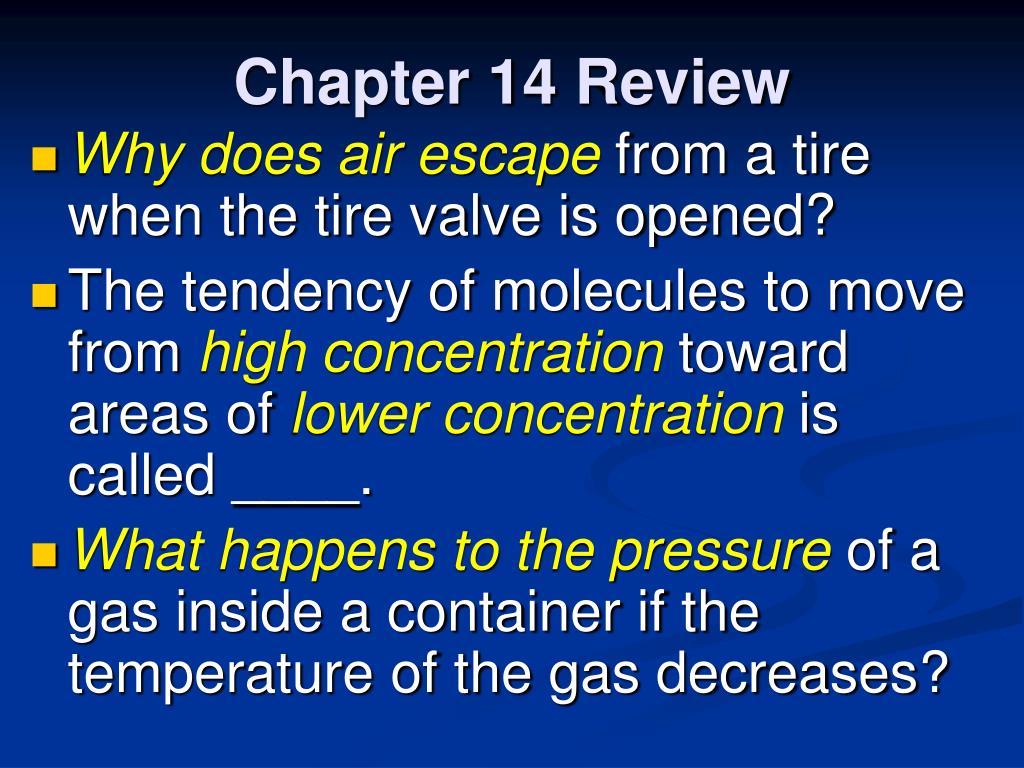 PPT - Chapter 14 Review “The Behavior of Gases” PowerPoint Presentation