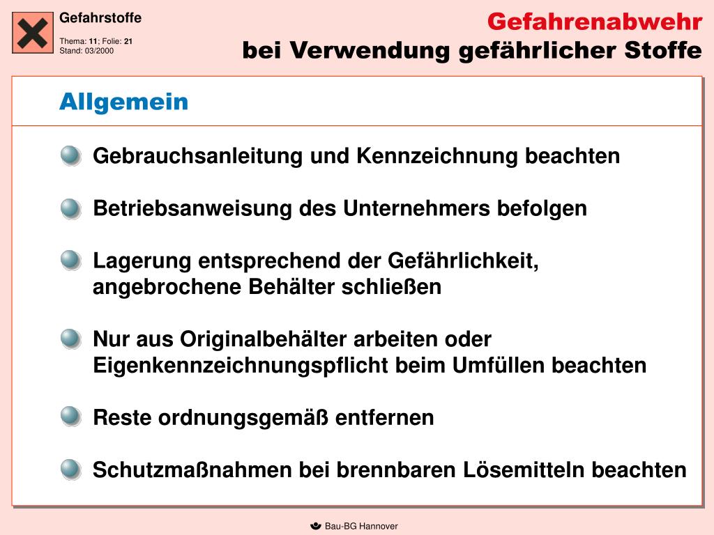 PPT - Gesetzliche Grundlagen Gefahrstoffe PowerPoint Presentation, free  download - ID:6127020