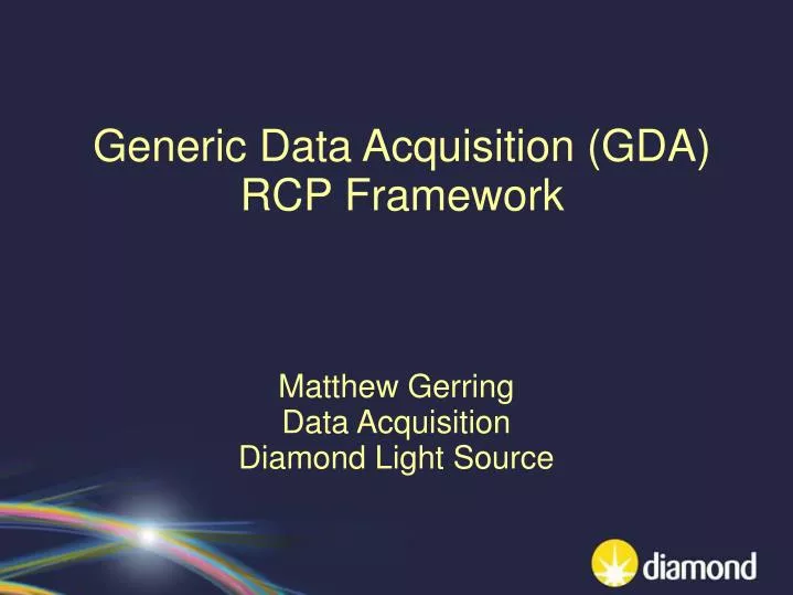 matthew gerring data acquisition diamond light source n.