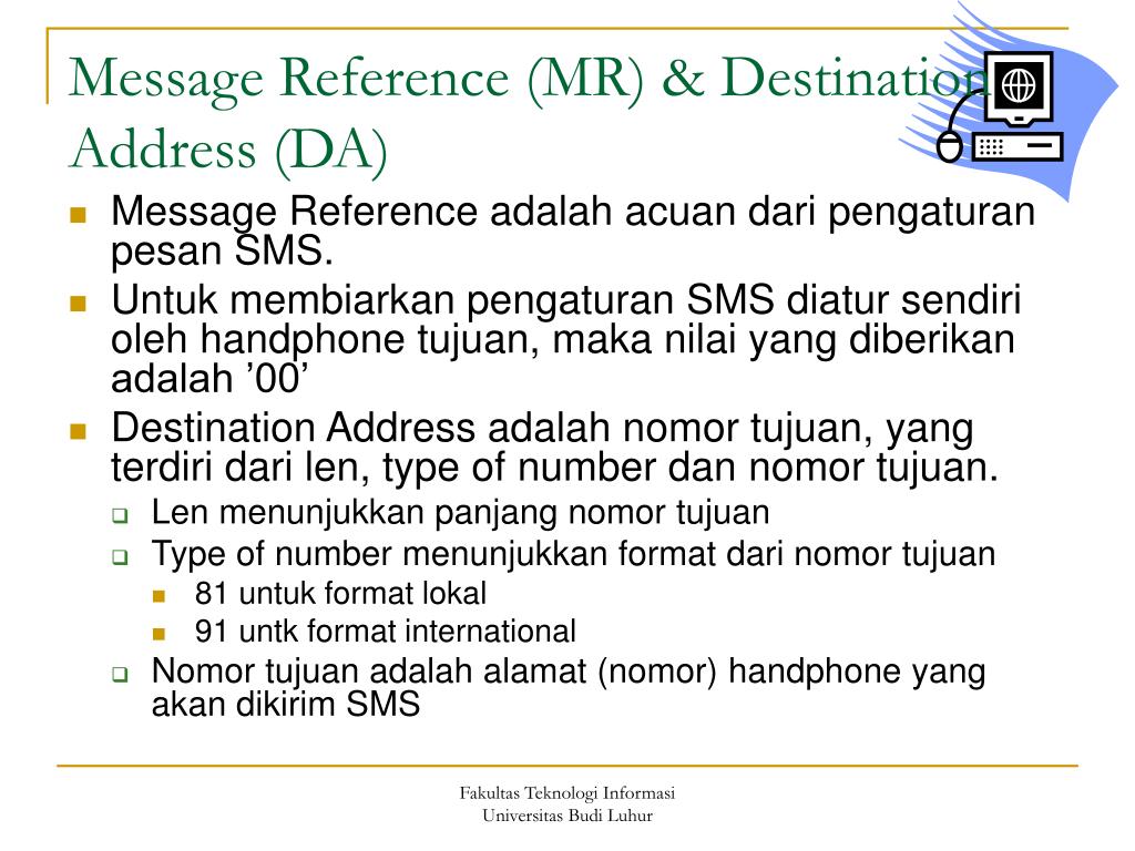 Reference message
