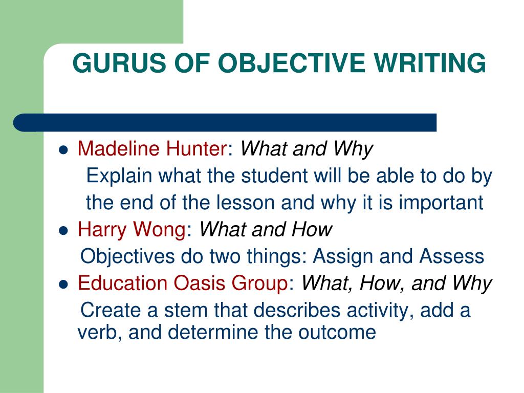 Ppt How To Write Effective Objectives Powerpoint Presentation Free