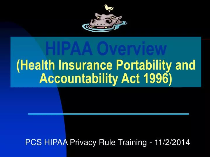 hipaa overview health insurance portability and accountability act 1996 n.