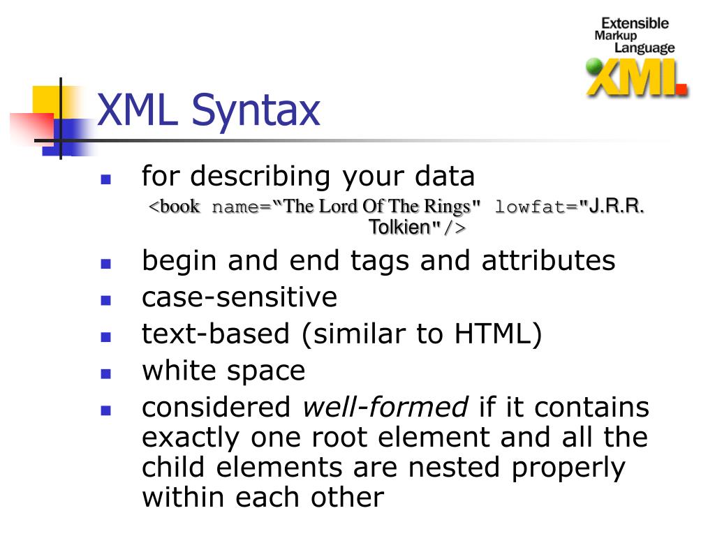 PPT XML PowerPoint Presentation, free download ID6129466