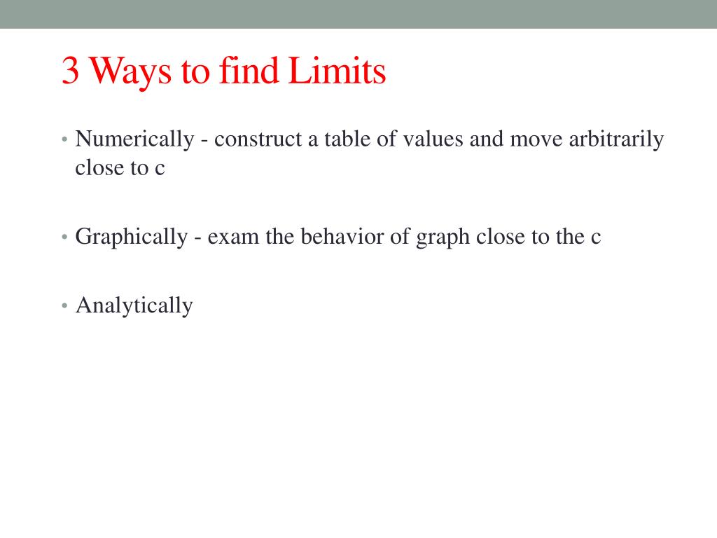 Ppt 1 2 finding limits numerically powerpoint presentation free