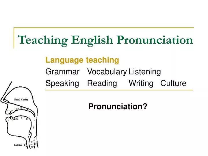 teaching english pronunciation n.