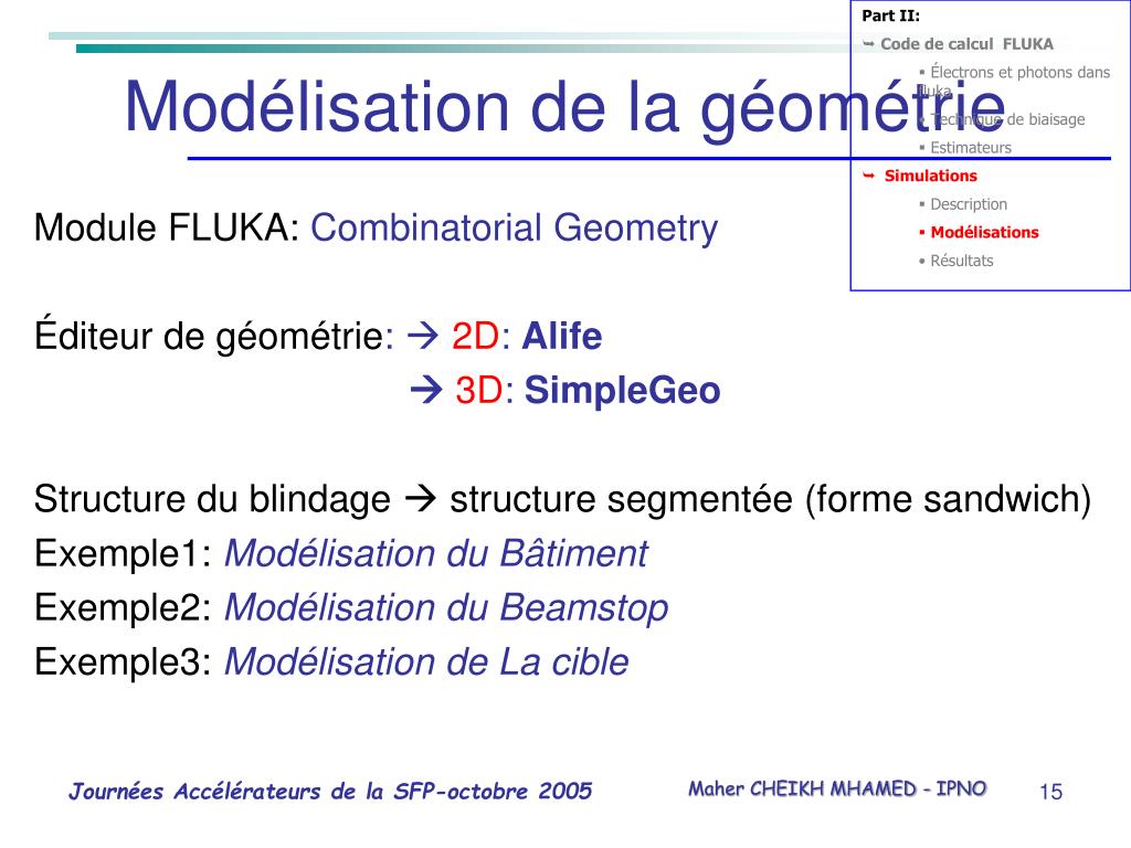 PPT - Étude de blindage pour le projet ALTO avec le code Fluka ...