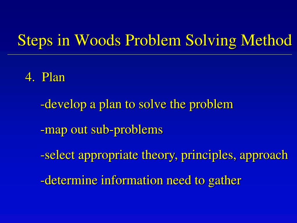 woods problem solving model