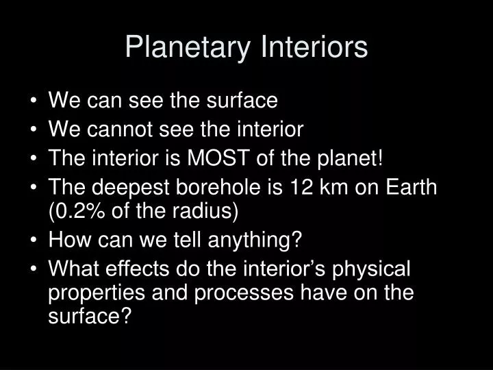 planetary interiors n.