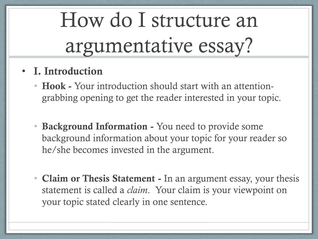 argumentative thesis structure