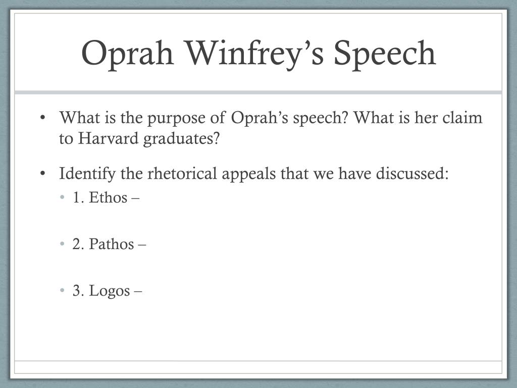 Oprah Winfrey Argumentative Essay