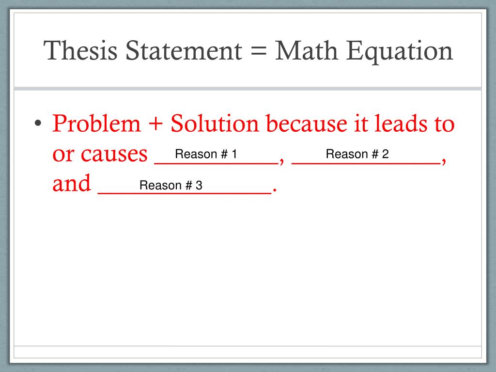 thesis math definition