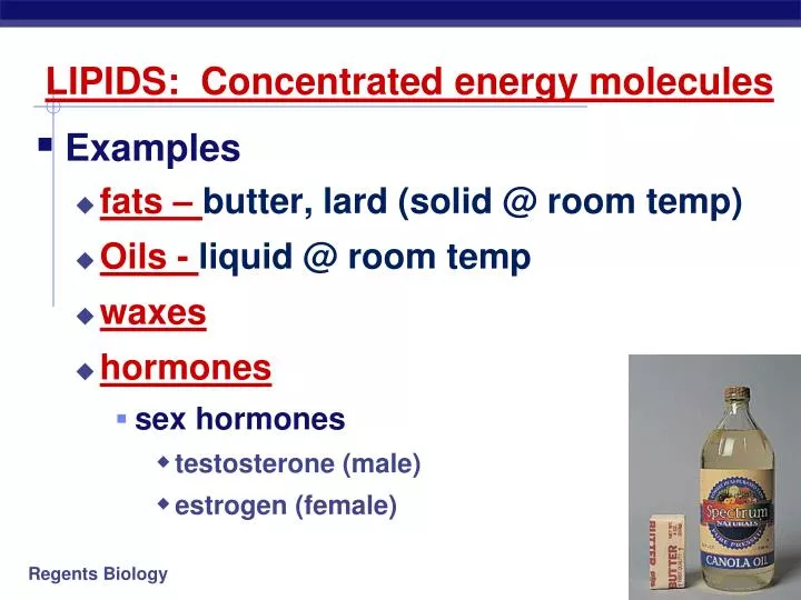 Ppt Examples Fats Butter Lard Solid Room Temp Oils