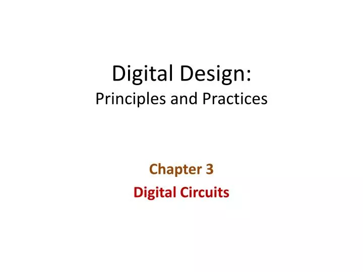 digital design principles and practices n.