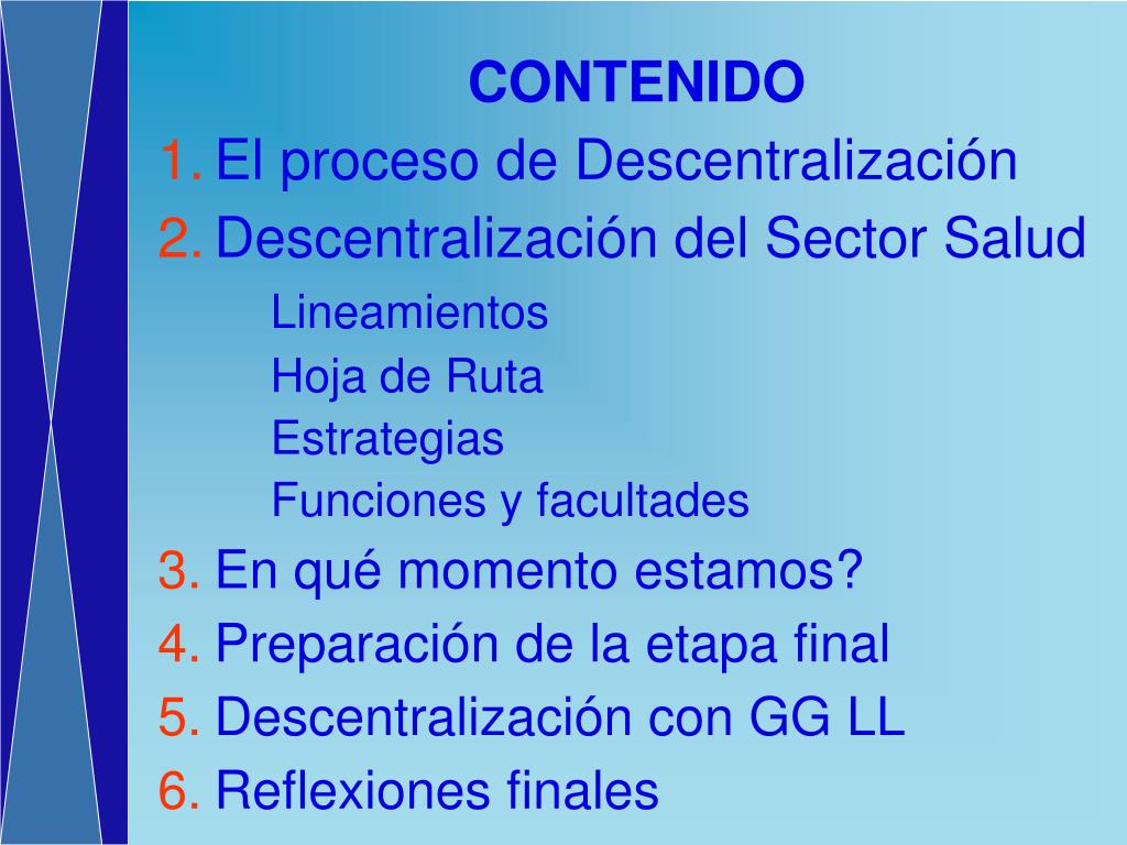 PPT - Marco General de la Descentralización en Salud PowerPoint ...