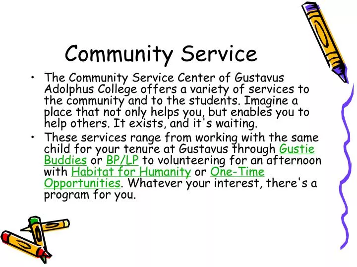 community service powerpoint presentation