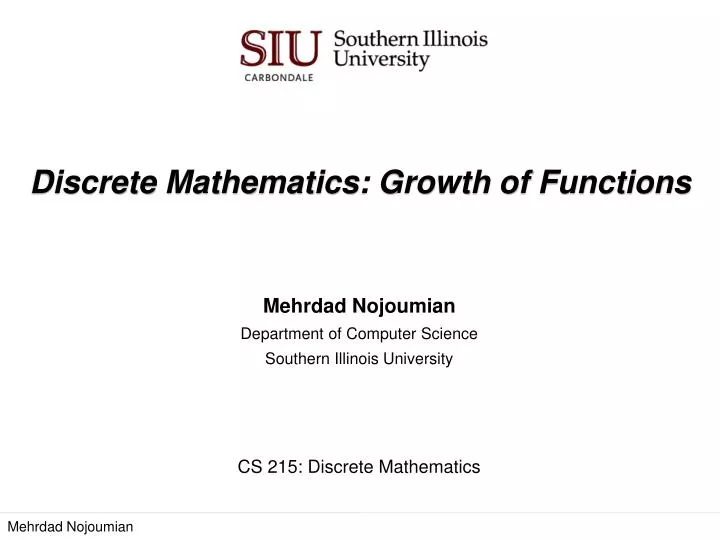 Ppt Discrete Mathematics Growth Of Functions Powerpoint Presentation Id 6136851