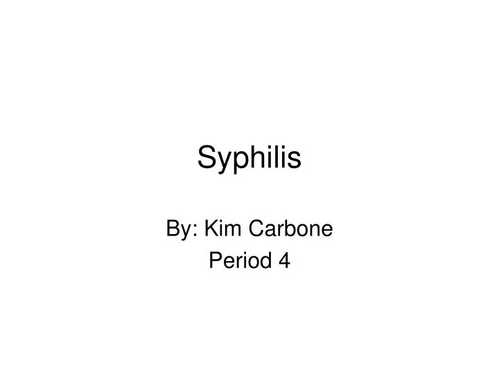 syphilis n.