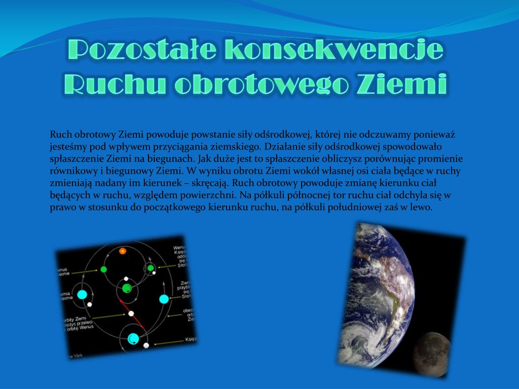 3 Konsekwencje Ruchu Obrotowego Ziemi PPT - Ruch obrotowy Ziemi PowerPoint Presentation, free download - ID