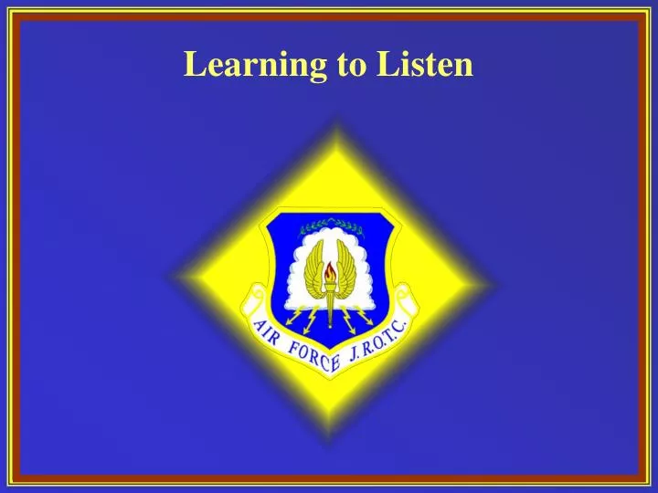 PPT Learning To Listen PowerPoint Presentation Free Download ID 