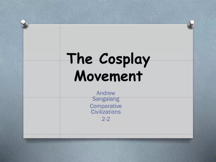 the cosplay movement n.