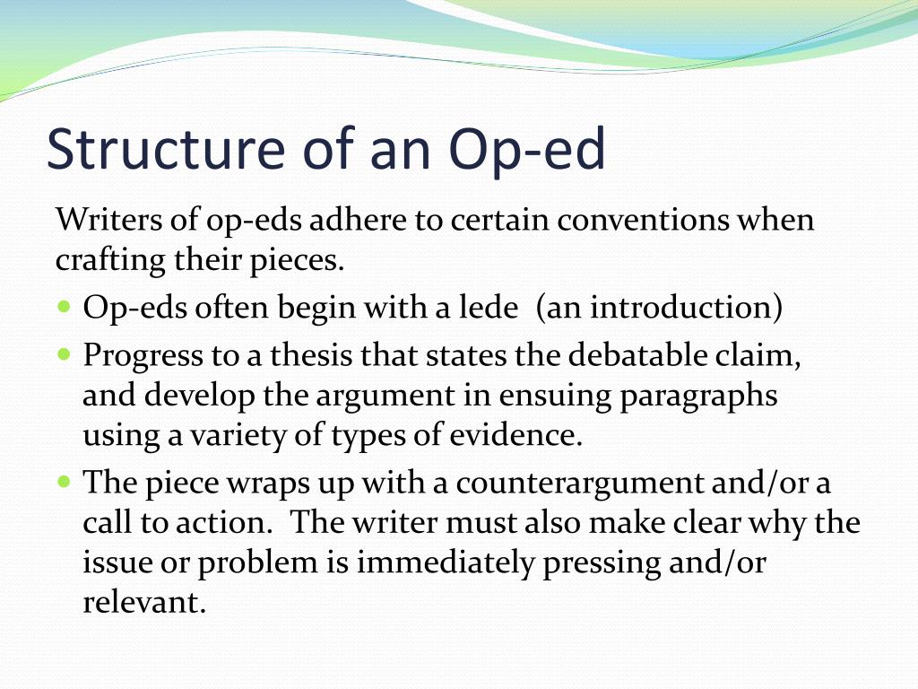 difference between op ed and essay