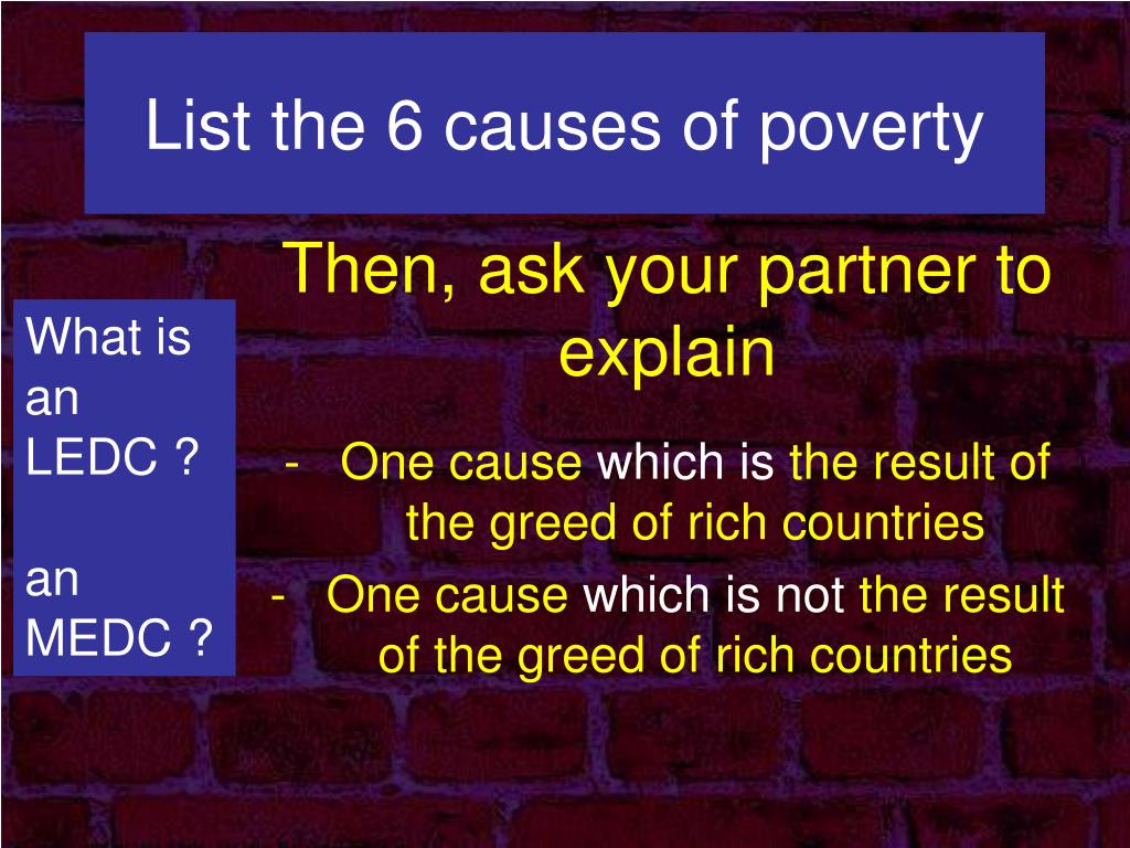 causes of poverty thesis statement