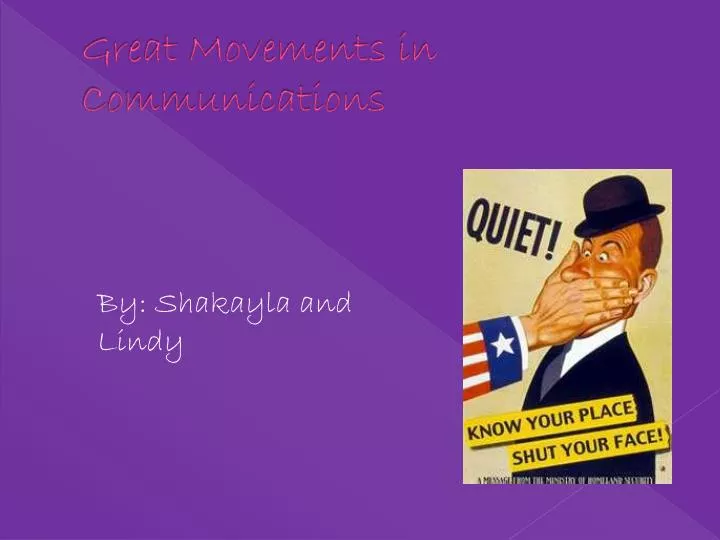great movements in communications n.