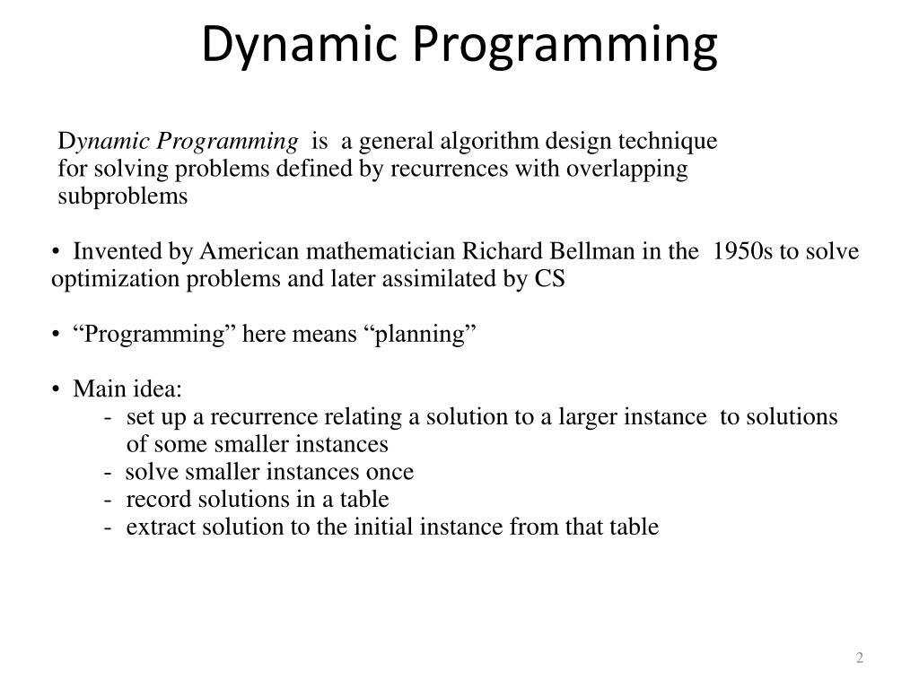 Light output opening PPT - Dynamic Programming PowerPoint Presentation, free download -  ID:6145338