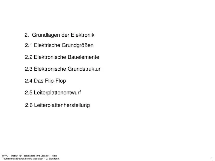 Ppt 2 Grundlagen Der Elektronik Powerpoint Presentation Free Download Id