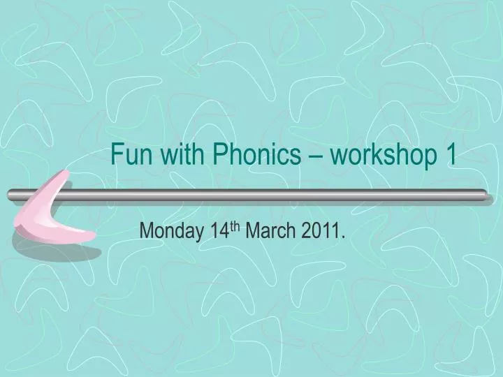 fun with phonics workshop 1 n.