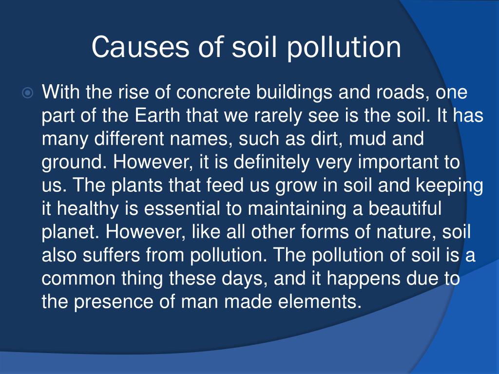 case study on soil pollution ppt