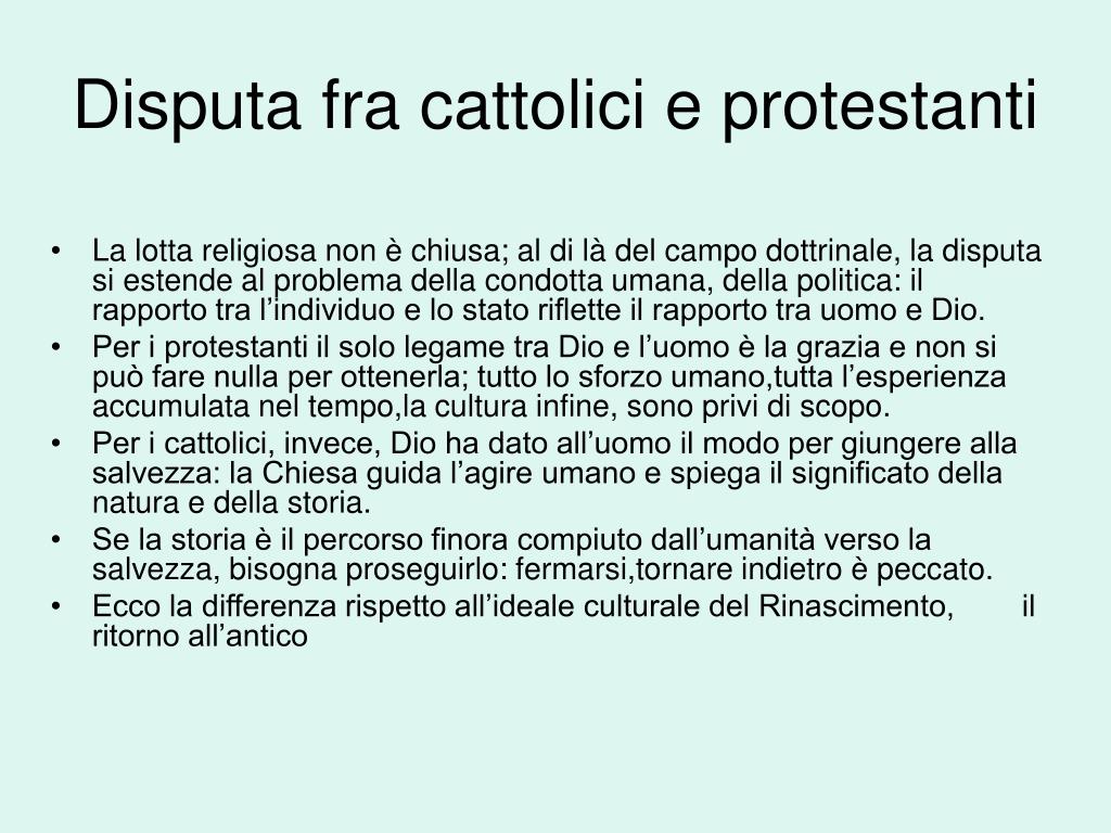 Differenze Tra Cattolicesimo E Protestantesimo PPT - IL SEICENTO PowerPoint Presentation, free download - ID:6146134