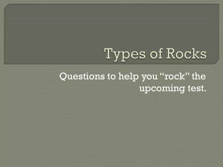 types of rocks n.