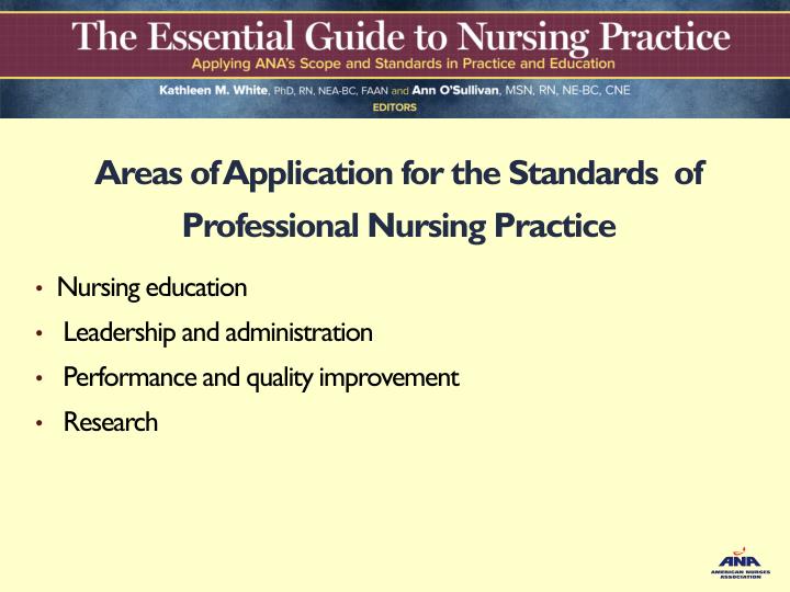 PPT - Using The ANA Standards Of Nursing Practice And Professional ...