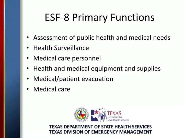 Ppt Esf 8 Primary Functions Powerpoint Presentation Free Download