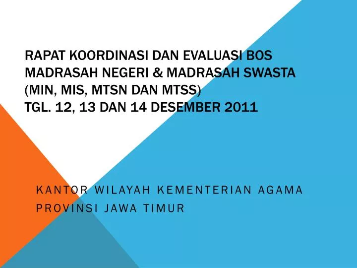Ppt Kantor Wilayah Kementerian Agama Provinsi Jawa Timur