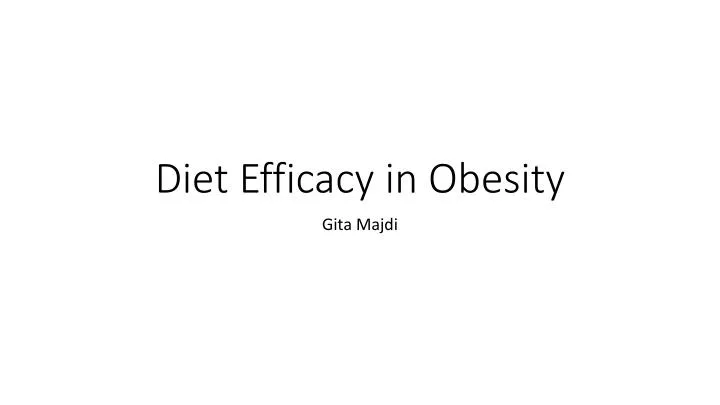 diet efficacy in obesity n.
