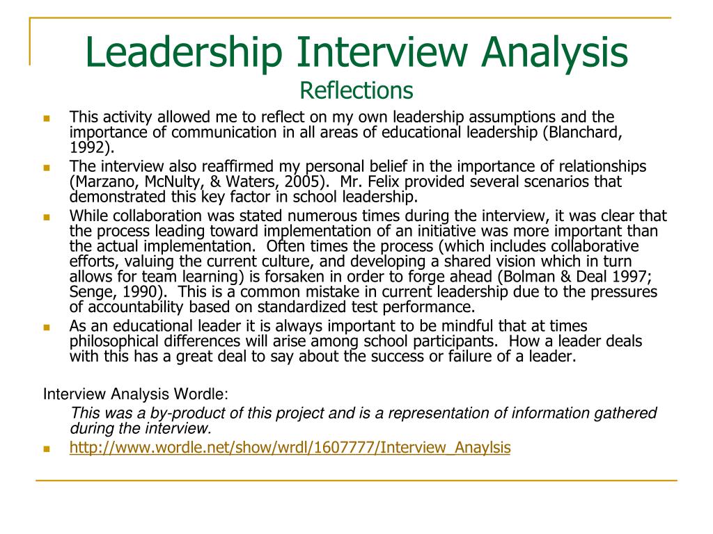 interview presentation on leadership