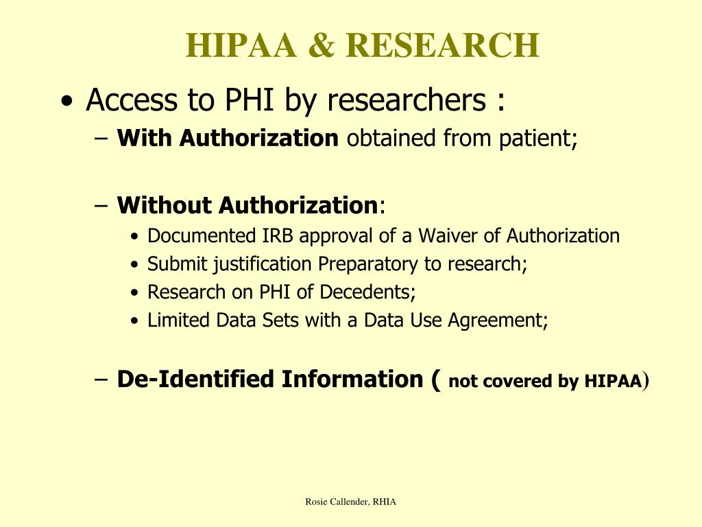 if you are unsure about the particulars of hipaa research